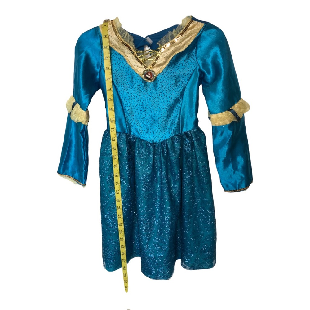 Disney Merida Blue Dress Up Halloween Costume Gown size 4 to 6X - Picture 6 of 12